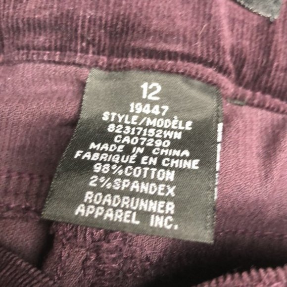 LIKE NEW SUKO BURGUNDY CORDUROYS 12x30 ⭐️ - Picture 6 of 10